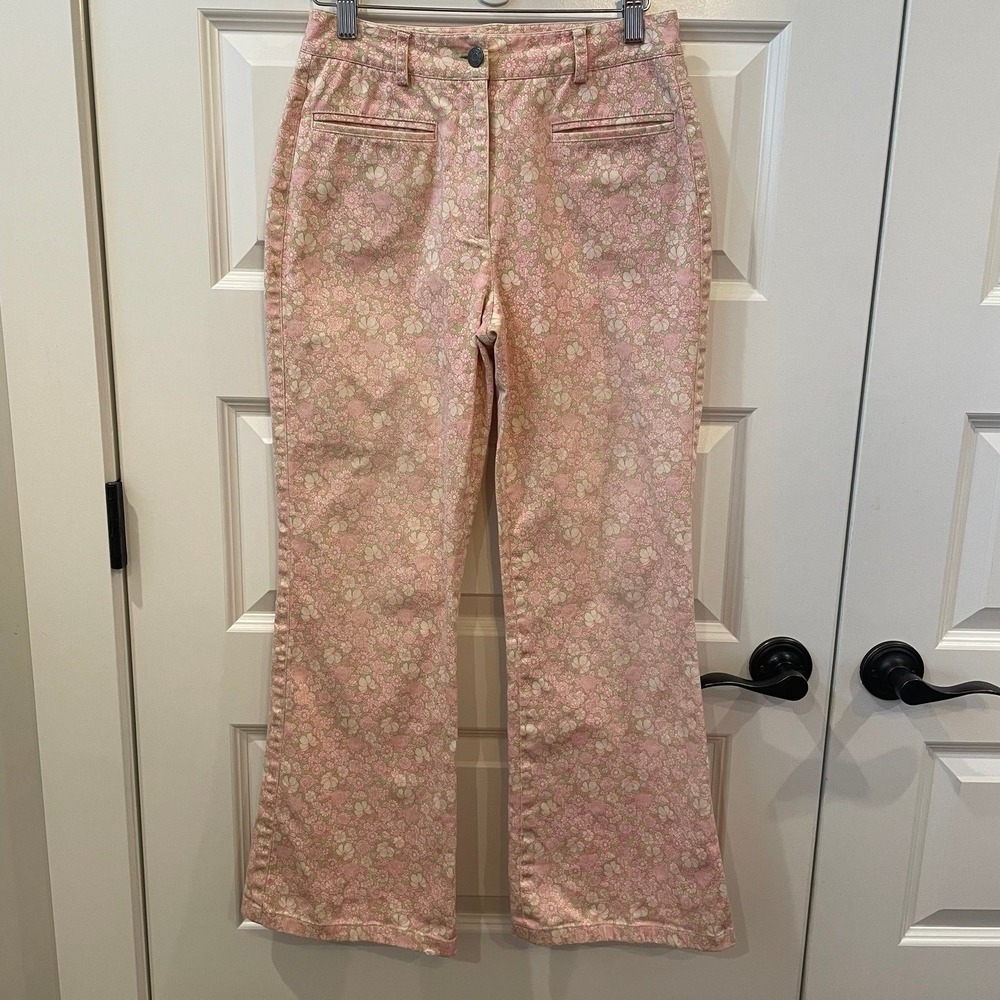 Etcetera Floral Flair Jeans Size 0